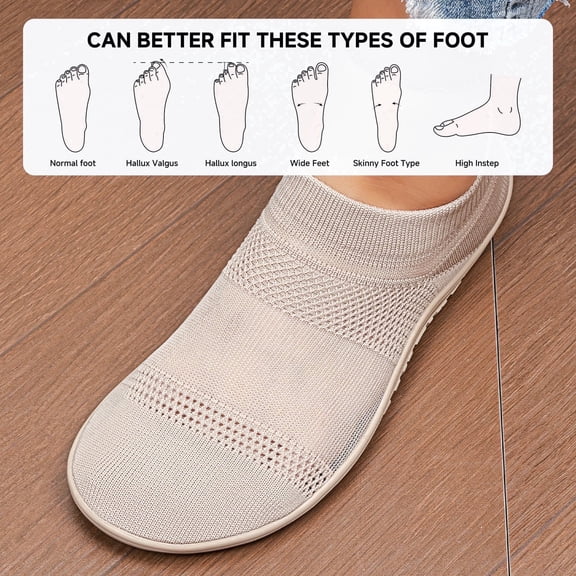 Sosenfer Ultra-Light Zero Drop Barefoot Sneakers - Women's Wide Toe Walking Shoes