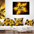 thumbnail image 3 of Designart Shiny Gold Fractal Flower on Black - Floral Throw Pillow - 18x18, 3 of 4