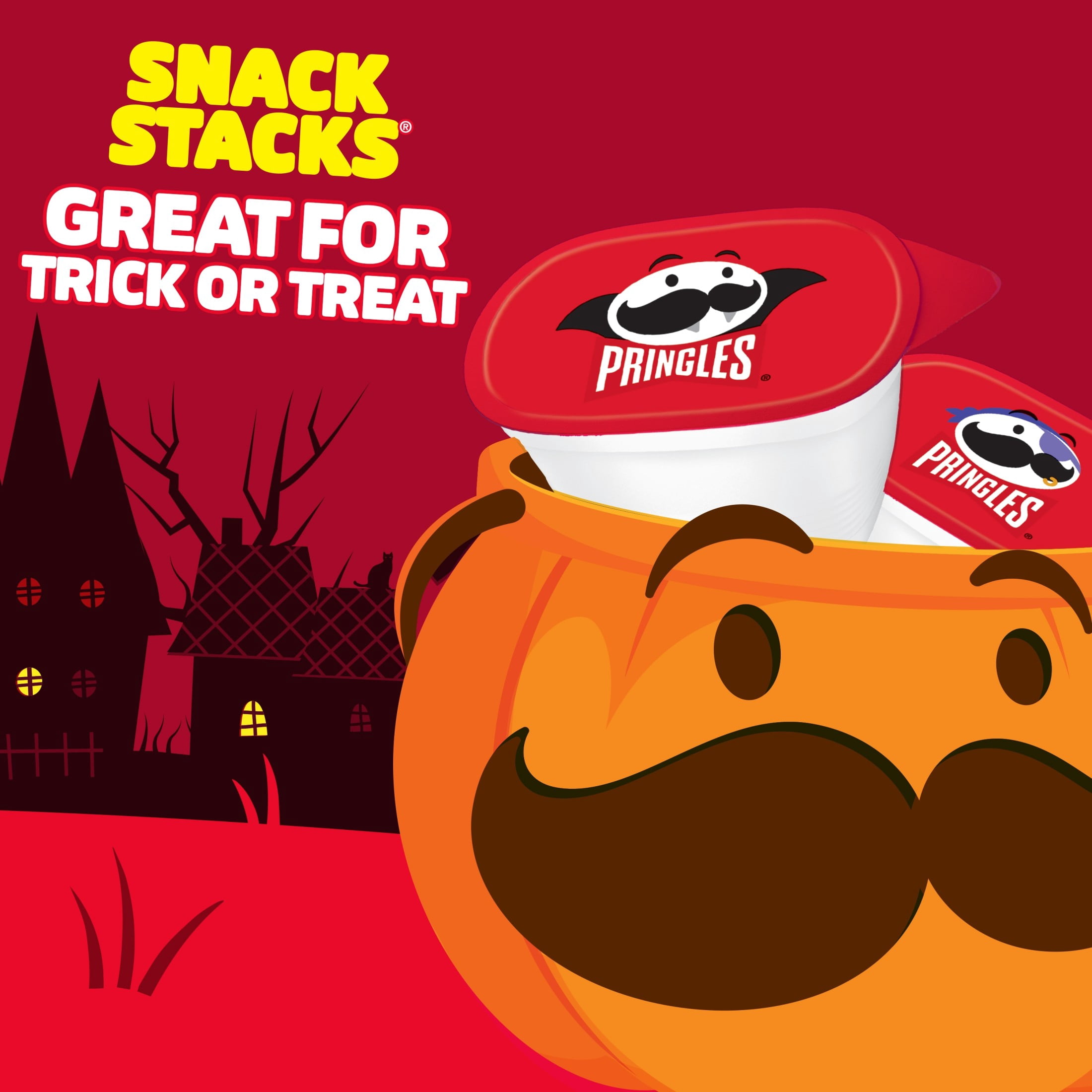 Pringles Original Potato Crisps Chips, Halloween Snacks, 24 Count