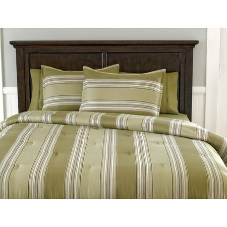 Canopy Fine Lines Comforter Set, Melon Green/Kiwi Green