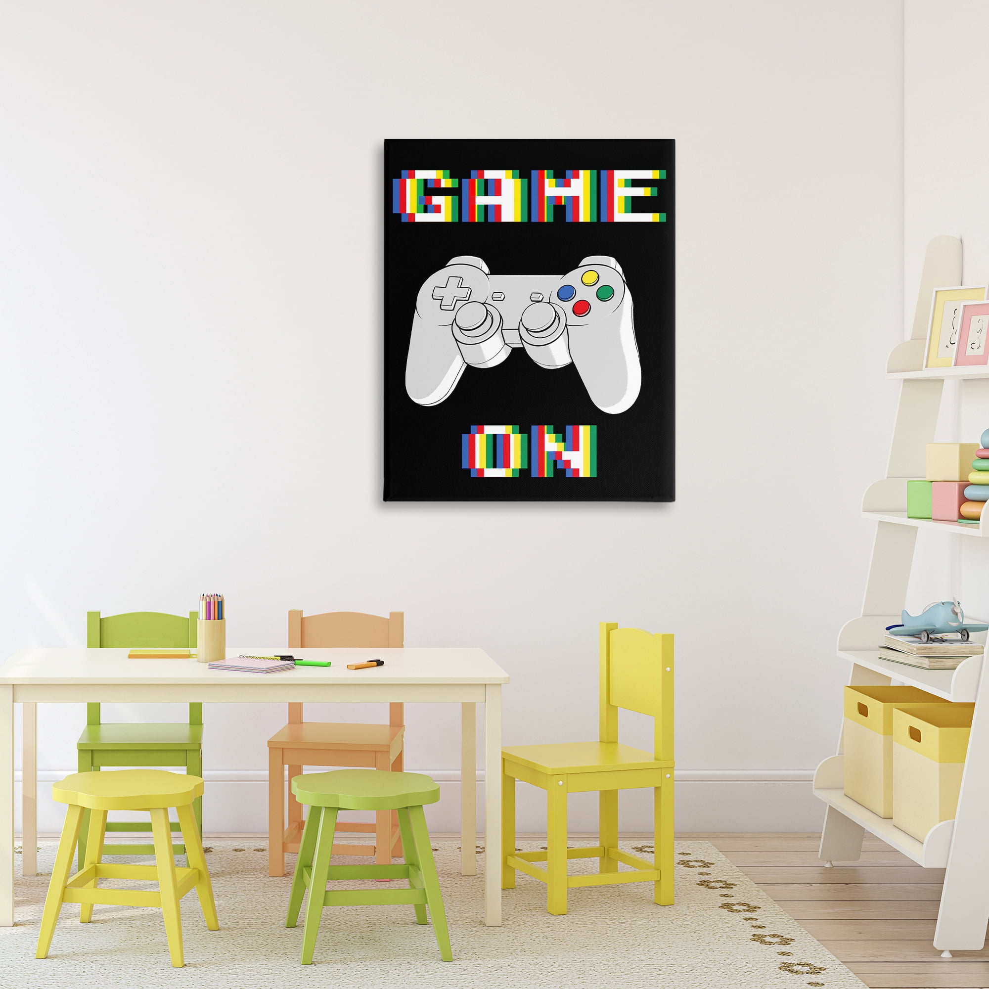 Stupell Industries Colorful Digital Game On Canvas Wall Art, design by Marcus Prime