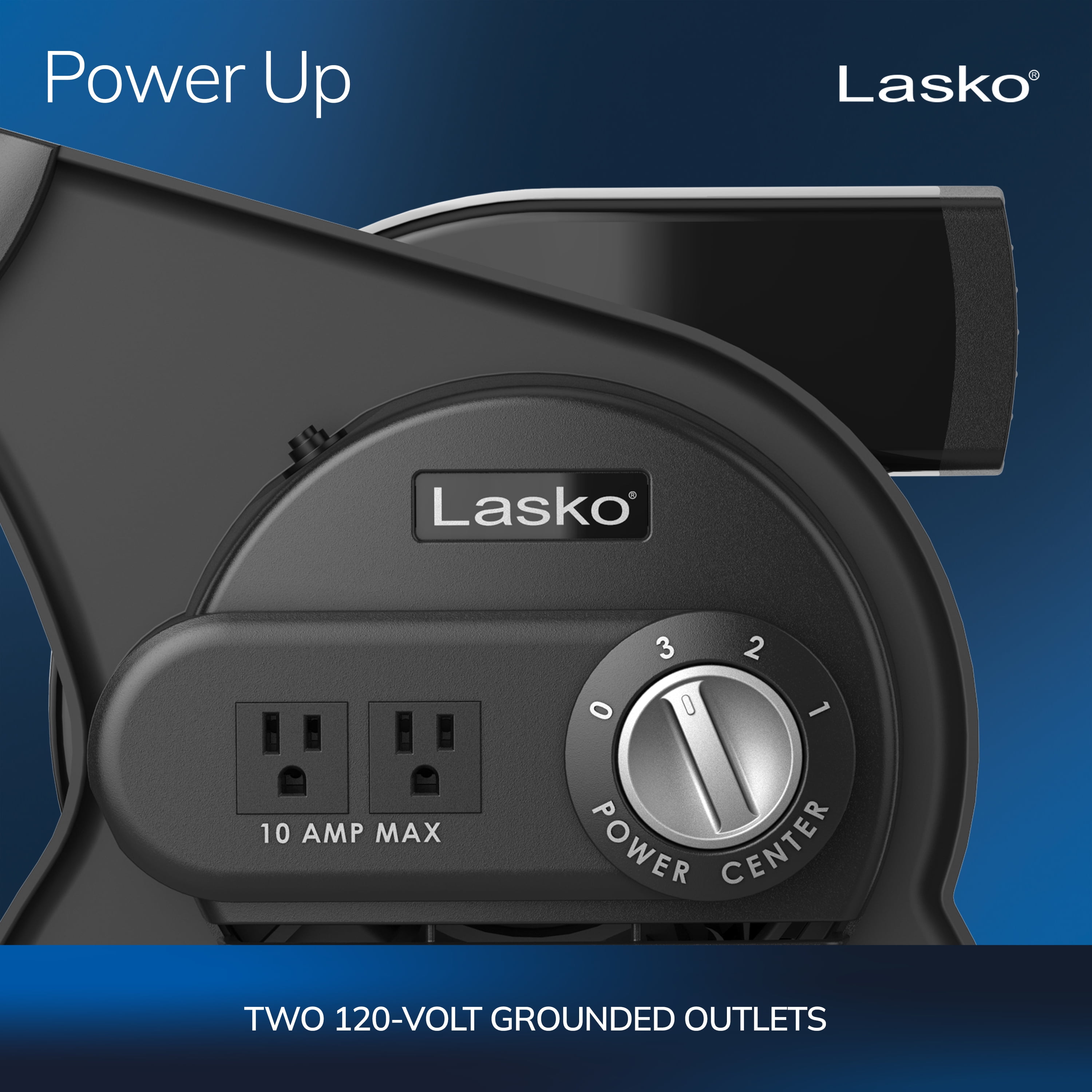 Lasko Pivoting Pro 12" 3-Speed Rotating Head Free Standing Blower Fan, 289 CFM, Black, U12104