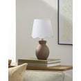 thumbnail image 2 of Livabliss Stella Diminuta Cottage Accent Table Lamp, 15-inch, Brown with White Shade, 2 of 5