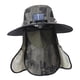 thumbnail image 4 of Sombrero solar de ventilador solar al aire libre, tapa de pesca de protección solar de borde anchos impermeables con colgajo de tapa del cuello de oscuro, 4 of 8