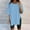 Sky Blue, variant on MESSIYO Tunic Tops Short Sleeve Tunic Tops long shirts for women for leggings Side Split Basic Tunic Tops women blouses Dark Gray L