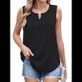 thumbnail image 3 of Camiseta de Tirantes de Verano para Mujer, Sin Mangas, Estilo Informal de Negocios, Básica, Holgada, Elegante, para el Trabajo, 2025. Negro M, 3 of 10