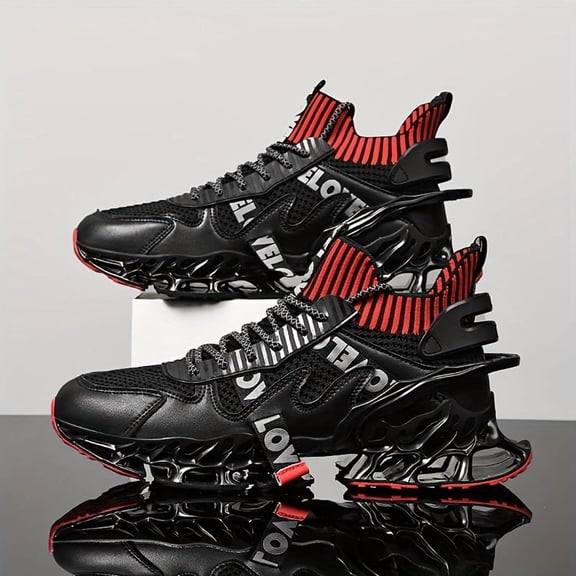 Blade Warrior Seasonal Running Shoes Feature Breathable Mesh, Stylish Athletic Footwear for Men with Soft Soles, Elastic Cushioning, And Casual Design