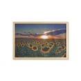 thumbnail image 1 of Denver Wall Art with Frame, Pattern of Real Life Landscape Scene Out in a Sunflower Field Sunset Colorado, Printed Fabric Poster for Bathroom Living Room, 35" x 23", Multicolor, by Ambesonne, 1 of 2
