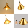 thumbnail image 3 of KAYYELAMP 1 Pcs Ceiling Light Conversion Pendant E26 Base Connections Vintage Gold Shade Wood Base 3.2ft Wire Conversion Kit for E26 Spot Lamp Retro Style, 3 of 5