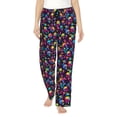 thumbnail image 1 of Fotbe Skull rainbow color mushroom Pantalones de Pijama para Mujer, Pantalones de Dormir, Pantalones Pj con Cordón y Bolsillos-X-Large, 1 of 6