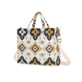 thumbnail image 7 of FORMRS Womens Corduroy Tote Bag Crossbody Shoulder Handbag with Pocket, White and Black, 7 of 7