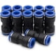 thumbnail image 1 of 12 Pcs 4mm Straight Push In Connect Pneumatic Fitting,2 Way Plastic Quick Release Pu Air Line Adapter, 1 of 5