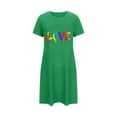 thumbnail image 4 of Camisón corto de mujer, vestido de largo medio con estampado de moda, camisón corto extragrande de mujer, camisón de manga corta con estampado de pecho a la moda, camisón de mujer, 4 of 6
