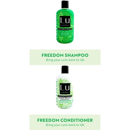 Lu by LatinUs Beauty FREEDOM 2-Piece Curls & Volume Hair Set: 12 oz Shampoo & Conditioner (24oz)