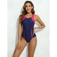 thumbnail image 4 of Sociala Grandient One Piece Sport Swimsuit for Womens Training Zipper Bathing Suits, 4 of 5