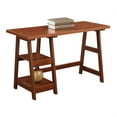 thumbnail image 2 of Convenience Concepts Designs2Go Trestle Desk with Shelves, Cherry ( Pack of 2 ), 2 of 3