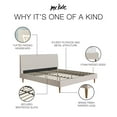 thumbnail image 5 of Mr. Kate Daphne Upholstered Bed with Vertical Channel Tufted Headboard, King, Ivory Velvet, 5 of 26