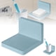 thumbnail image 5 of Estante Flotante Estante Colgante de Pared Sin Perforar Estante Flotante Repisas de Plástico Blanco con Estante Auto Colgante Adecuado para Sala de Estar Cocina y Baño, 5 of 5