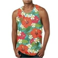 thumbnail image 4 of IROINNID Round Neckline Summer Tops For Men Sleeveless Hawaiian 3D Non Positioning Tank Top Sports Sleeveless T-shirt Tank Top/shirt Blouses Pullover Graphic Print Tops, 4 of 8