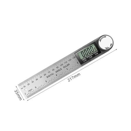 Digital Angle Finder Protractor - Stainless Steel, LCD Display