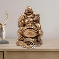thumbnail image 3 of Laughing Buddha Sit on Statue Wealth Lucky Money Fortune for Wedding Bronzes, 3 of 8