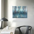 thumbnail image 4 of Acheng Blue Abstract Art Canvas Painting: Heavy Textured Gold Foils Champagne Wall Art Framed for Walls picture 3, 4 of 6