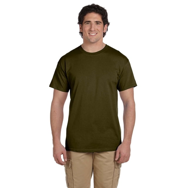 Gildan T-shirt Ultra Coton pour Homme, Olive, Grand