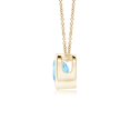 thumbnail image 2 of ANGARA Natural Bezel-Set Solitaire Heart Aquamarine Pendant in 14K Yellow Gold for Women (Size-4mm) | March Birthstone, Birthday, Anniversary, Jewelry Gift for Women | Natural Aquamarine Necklace, 2 of 8