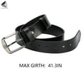 thumbnail image 2 of PULLIMORE Womens Mens Leather Belts Casual Dress Jeans Waistband Waist Strap (Black), 2 of 8