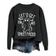 thumbnail image 1 of Sudadera de Halloween para mujer con estampado divertido de fantasmas Let's Get Sheet Faced Casual Jersey de manga larga, 1 of 4