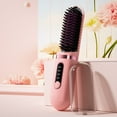 thumbnail image 2 of Cordless Hair Straightener Brush - Portable Straightening Device for Women Mini Negative Ion Hot Comb for Travel with Fast Heating Technology and Auto Shut Off Feature, 2 of 5