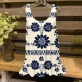 thumbnail image 5 of Smsaxvxz Summer Tank Tops for Women Fashion Floral Printed Crew Neck Sleeveless Shirts Casual Loose Blouse Khaki 03 S, 5 of 5
