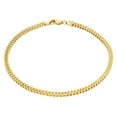 thumbnail image 2 of Nuragold 10K Real Yellow Gold Franco Square Chain Wheat Bracelet 7"-9" (1.5mm-6mm) Italian Jewelry for Men & Women, 2 of 20
