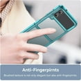 thumbnail image 3 of Case for Samsung Galaxy Z FILP 3 5G Case Slim Dropproof [Defend from Drop/Scratch/Slip/Fingerprint] Clear Acrylic Hard Back Soft TPU Bumper Hybrid Phone Cover for Samsung Z FILP 3 5G-Crystal Blue, 3 of 14