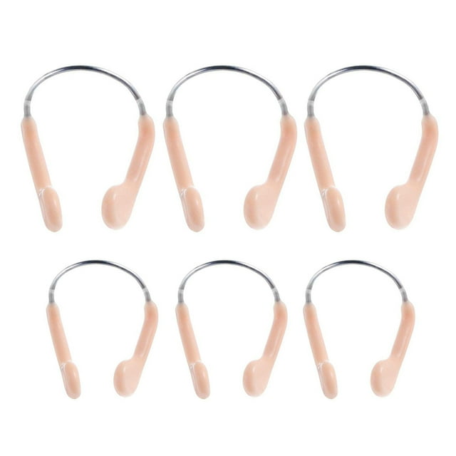 6 Pcs Clip de Nez en Silicone Bouchon de Nez Accessoires de Natation