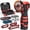 Red(9 Cutting Discs), variant on RELOIVE Angle Grinder Kit,28000RPM 4-in-1 Cordless Mini Electric Angle Grinding Tool with 2pcs 16.8V 2.0Ah Battery,20 Pcs Cutting Discs for Cutting Metal, Wood, Stone, DIY & Home Repair
