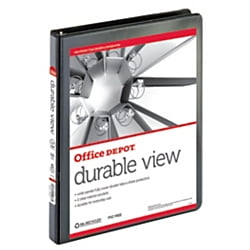 Officemax Durable View Binders With Round Ring 1 2 Black Officemax Durable View Binders With Round Ring 1 2 Black