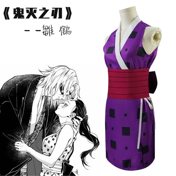 Anime Demon Slayer Makio Suma Hinatsuru Cosplay disfraz uniforme vestido entretenimiento mujer nuevo cos Demon Slayer wigXXL Gao Jinjia LED