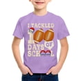 thumbnail image 4 of PMVFHDE T-Shirts Graphiques de Rentrée Scolaire pour Garçons Confortables Décontractés Col Rond Manches Courtes Coupe Ample Hauts pour Jeunes Enfants Violet, 10-11 Ans, 4 of 4