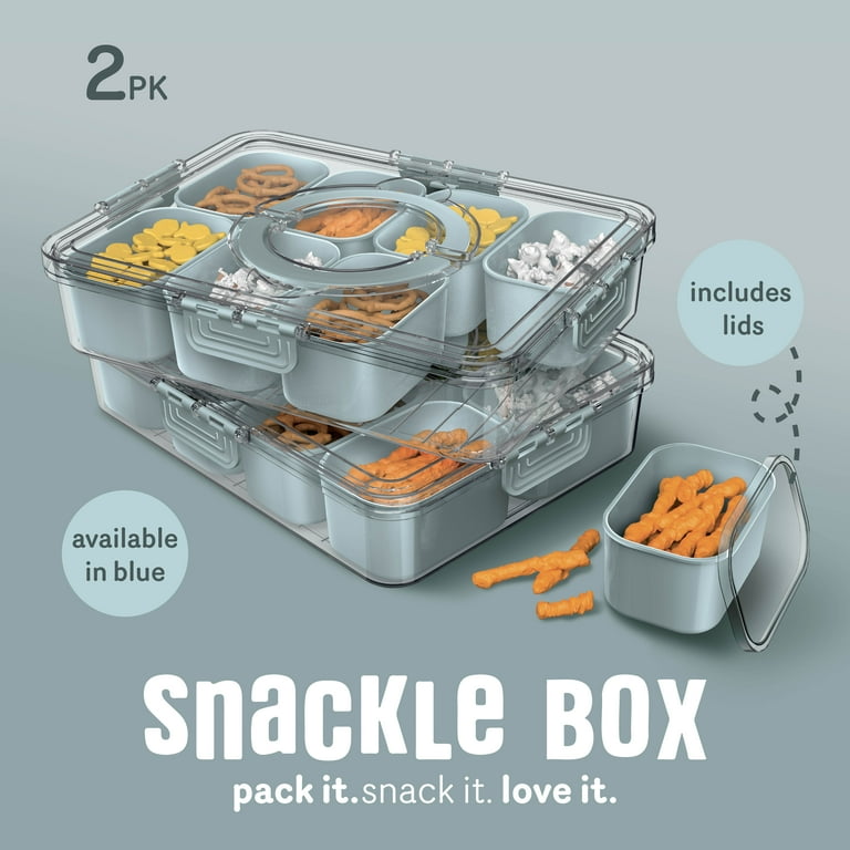 Cook With Color, Snackle Box, 8-Compartment Divided Serving Tray