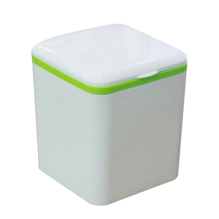 Creative Mini Trash Can Plastic Desktop Garbage Bin Home Health Creative Mini Trash Can Plastic Desktop Garbage Bin Home Health Storage With Cover Green