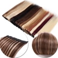 thumbnail image 5 of SEGO Blonde Clip in Human Hair Extensions Balayage One Piece Soft Straight 3/4 Full Head Hair Pieces for Women, 5 of 12