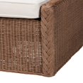 thumbnail image 6 of bali & pari Derris Bohemian Peanut Brown Braided Rattan Footstool, 6 of 8