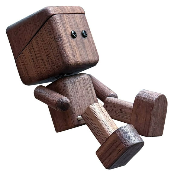 Miyuadkai Shaking Feet Wooden Doll Figure, Creative Leg Shaker Ornament Set with 12 Fun Accessories, Decorative Novelty Item to Decorate Life & Journey (1 Figurine)