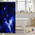 thumbnail image 3 of Manfei Dreamy Blue Galaxy Shower Curtain 72Wx78L,Sparkling Stars Print Bath Curtain, 3 of 5