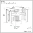 thumbnail image 5 of Acadian 36 inch Wide Solid Wood Transitional Small Entryway Storage Bench in Brunette Brown, 5 of 13