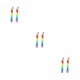 thumbnail image 2 of Pendientes de Gota Sonducket Joyería Geométrica Colorida Clip para Oreja, 2 of 6