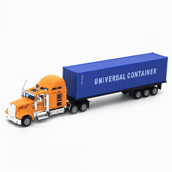 Mini Toys Kids Container Model Truck Kits Boy Die Cast Semi Trailer Trucks Alloy Trailers Boys Child As Shown
