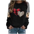 thumbnail image 4 of Valentines Day Sweatshirts, Heart Print Sweatshirt for Women, Crew Neck Long Sleeve Sweatshirts Women Valentine's Day Love Printed Raglan Long Sleeved Sweatshirt, 4 of 5