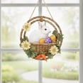 thumbnail image 6 of Wooden Bunny Easter Wreath for Front Door Decor, Wood Easter Bunny Door Sign, Spring Doors Sign Decoration, Home Outdoor Indoor Fireplace Window Wall Hanging Decoration, 6 of 9